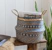 Small Navy Blue Seagrass Basket