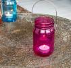 Pink Jam Jar Tealight Holder