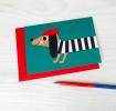 Dog In Beret Greeting Card