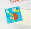 Tortoise 'five' Birthday Card