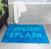 Blue "Splish Splash" Tufted Cotton Bath Mat