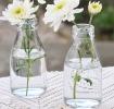 School Milk Bottle Vase - Wild Flowers