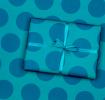 Wrapping Paper (5 Sheets) - Blue Spot On Turquoise