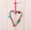 Multi-Beaded Heart Decoration (9 X 12 Cm)