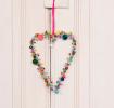 Multi-Beaded Heart Decoration (11 X 16 Cm)