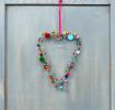 Multi-Beaded Heart Decoration (11 X 16 Cm)