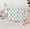 Quilted Makeup Bag - Cornflower