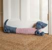 Sausage Dog Draught Excluder - Pink Jumper