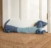 Sausage Dog Draught Excluder - Green Jumper