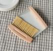 Wooden Table Brush And Pan Set - Soft Grey