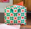 Jumbo Storage Bag - Pink And Green Daisy