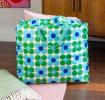 Jumbo Storage Bag - Blue And Green Daisy