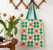 Shopping Bag - Pink And Green Daisy