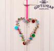 Multi-Beaded Heart Decoration (9 X 12 Cm)