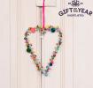 Multi-Beaded Heart Decoration (11 X 16 Cm)