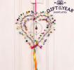 Multi-Beaded Heart Decoration (17 X 17 Cm)