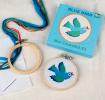 Mini cross-stitch kit - Blue bird