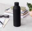 Rubber coated steel bottle 500ml - Black