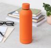 Rubber coated steel bottle 500ml - Orange