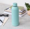 Rubber coated steel bottle 500ml - Eggshell blue