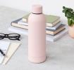 Rubber coated steel bottle 500ml - Light pink