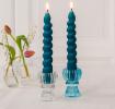 Twisted candles (pack of 2) - Dark blue