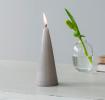 Small cone candle - Light Grey 