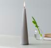 Tall cone candle - Light grey