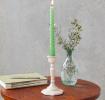 Enamel candlestick 13cm - Pink