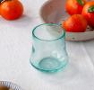 Hand blown bubble glass tumbler - Green