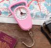 Travel scales with tape measure - Pink