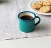 Enamel espresso mug - Teal
