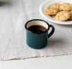 Enamel espresso mug - Dark green