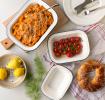 Enamel pie dishes (set of 3) - Blue