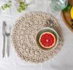 Crochet placemat - Ivory