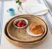 Round water hyacinth trays (set of 2)