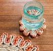 Corn husk coaster - Orange