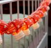String of 10 LED mushroom lights