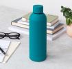 Rubber coated steel bottle 500ml - Petrol blue