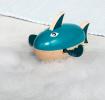 Wooden wind up shark