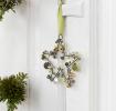 Handmade beaded star decoration (10x10cm) - Green