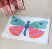 Tufted cotton bath mat - Butterfly
