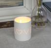 Glossy ceramic tealight holder - Love