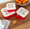 Snack boxes (set of 3) - Sausage Dog (pattern)