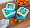 Snack boxes (set of 3) - Blue and Green Daisy