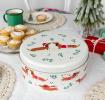 Cake storage tin - Festive Sausage Dog