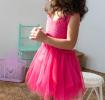 Crochet dress  - Bright pink