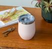 Rubber coated travel cup 350ml - Pink