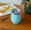 Rubber coated travel cup 350ml - Eggshell blue