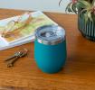 Rubber coated travel cup 350ml - Petrol blue